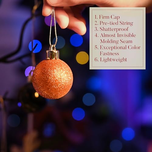 24-Piece Shatterproof Halloween Ball Ornaments - 1.6 Inch Hanging Decor