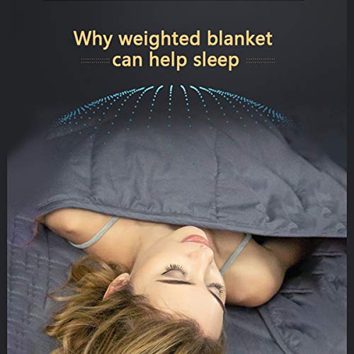 Queen Size 15lbs Weighted Blanket with Glass Beads - Dark Grey