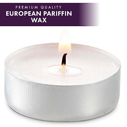 MontoPack 1000 Pack Unscented Tea Light Candles – 4 Hour, Smokeless, Dripless Mini Tealights