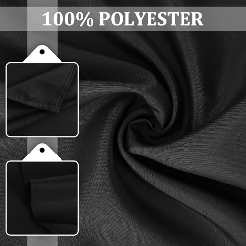 120-Piece Set of 17x17 Inch Polyester Cloth Dinner Napkins - Black