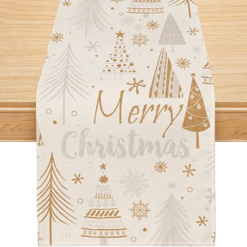 Siilues 220 GSM Christmas Table Runner 13x120 Inch Holiday Decor