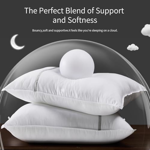 Cooling Medium Firm Bed Pillows Set of 2, 20x26 Inches