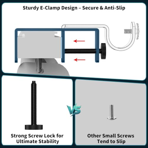 Heavy-Duty Steel Blind Headrail Brackets, No-Drill Clamp (3 Pack)