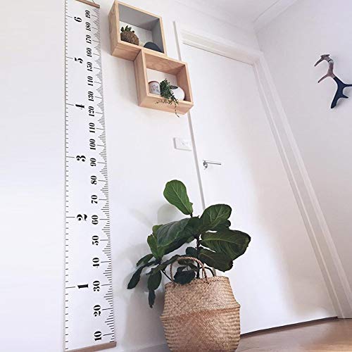 Kids Canvas Growth Height Chart - Removable Hanging Wall Decor (79" x 7.9")