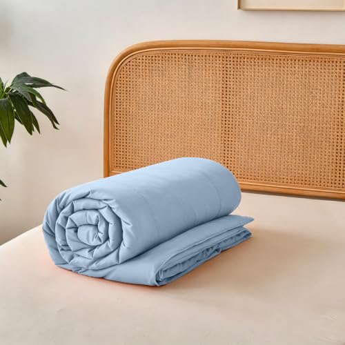 Lightweight Summer Comforter - Sky Blue Twin, 90x68 inches