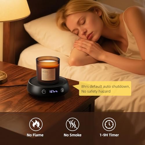 Bsigo Wax Cubes Dish & Black Mug Warmer - Multi-Function Coffee & Candle Heater