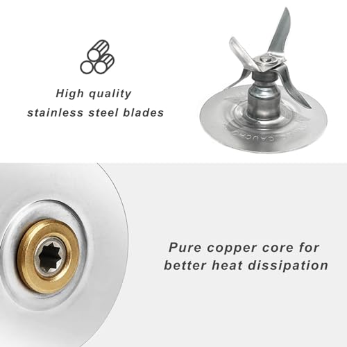 Blender Replacement Kit with 4-Point Blade, Jar Base, and Seal Gaskets