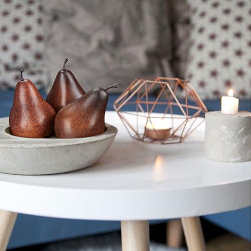 6PCS Lifelike Artificial Brown Pears for Home Decor & Centerpieces