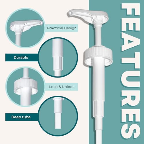 1-Gallon Bottle Pump Dispenser - Heavy-Duty Leak-Proof for 38/400 Bottles