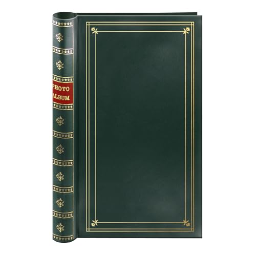 300 Photo Album 4x6 Spiral Bound with Memo Pockets - Hunter Green