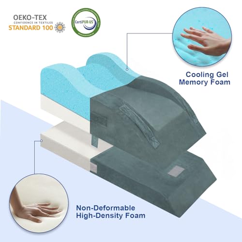 Leg Elevation Pillow - Adjustable Memory Foam for Pain Relief