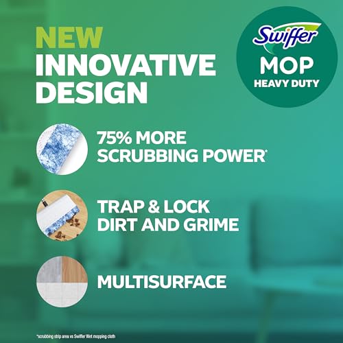 Heavy Duty Wet Mop Refill Pads - Multi-Surface Floor Cleaning Cloths (20 Pack)