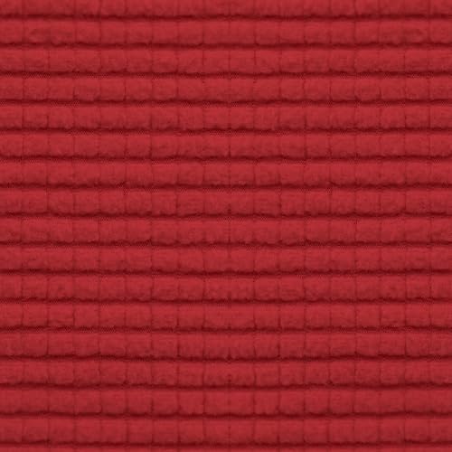 Easy-Going 2-Piece Christmas Red Stretch Sofa Cushion Cover Set for Loveseat, Elastic Protector
