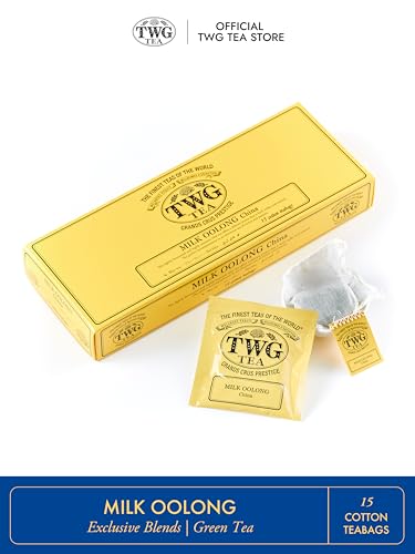 TWG Tea | Milk Oolong | Oolong Tea | Milky & Toasted | 15 Hand Sewn Cotton Teabags | Gift Set