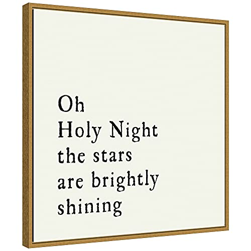 Amanti Art 22x22 Framed Canvas Wall Art Oh Holy Night Holiday Decor