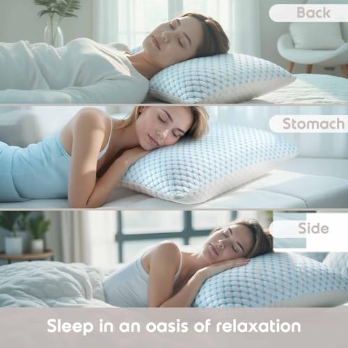 Cooling Body Pillow with Shredded Memory Foam – Adjustable Gel Pillow for Hot Sleepers