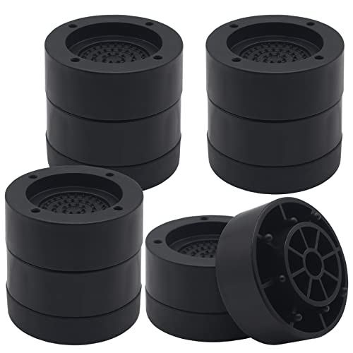 Heavy Duty Furniture Risers - 2 Inch Black Bed Lifts (Set of 4)