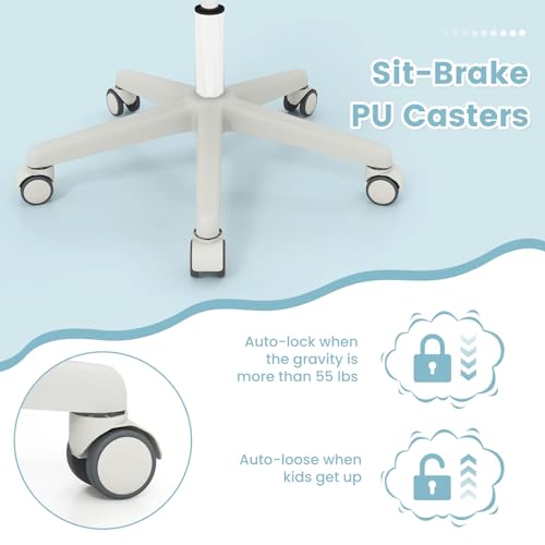 Adjustable Kids Ergonomic Desk Chair with Mesh Back and Sit-Brake Casters