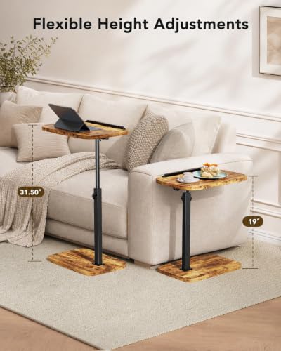 Adjustable TV Tray Table, Swivel Laptop Desk for Sofa and Bedside