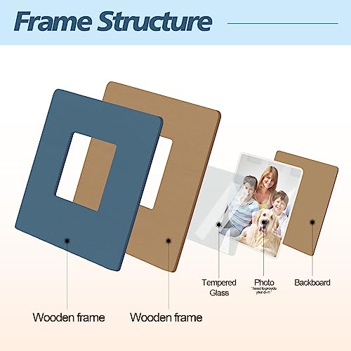 Boy Mom Picture Frame - Rustic Wooden 4x4 Photo Frame, Sentimental Gift for Mom