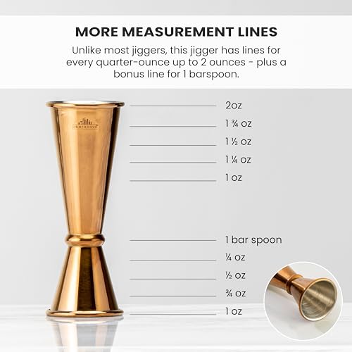 A Bar Above Japanese Style 10-Measurement Stainless Steel Bar Jigger - 1 Pack