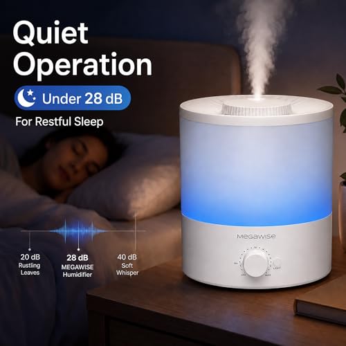 Ultrasonic Cool Mist Humidifier 1.5L Whisper-Quiet Auto Shut-Off