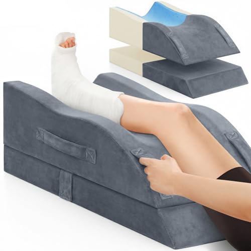 Leg Elevation Pillow for Recovery | Adjustable Memory Foam Wedge