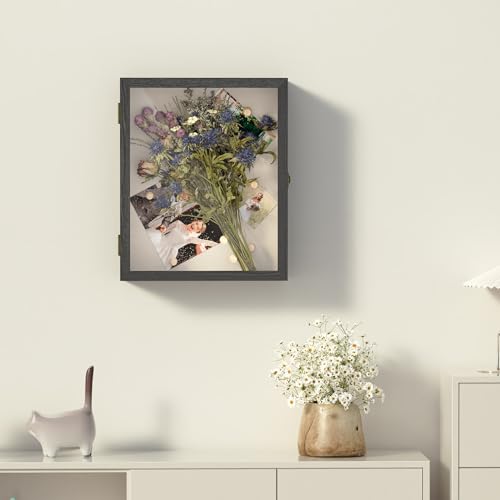 13x16 Deep Shadow Box Frame, Wall or Tabletop Display Case for Memorabilia