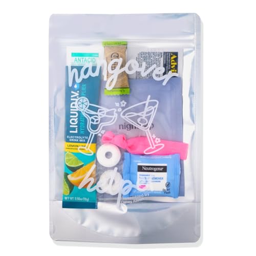 Pre-Filled Hangover Recovery Kit for Bachelorette Parties & Weddings