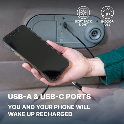 20" Raised Queen Air Mattress with Built-In Dual Pump & USB Charging Ports
