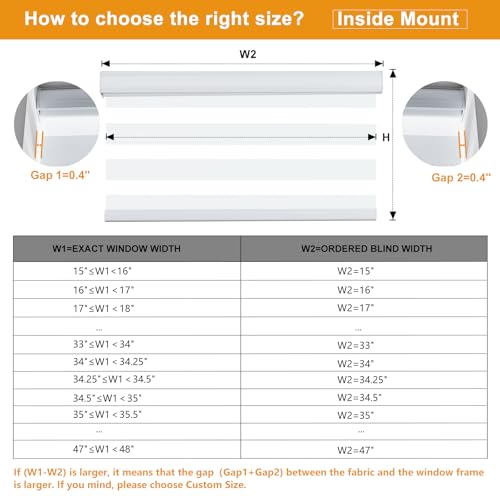 Cordless Zebra Roller Window Shades - Dual Layer Light Control (24" x 72")