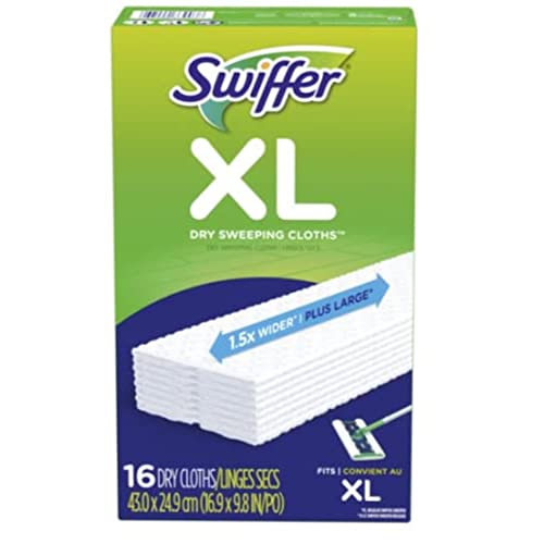 XL Disposable Dry Sweeping Cloths for Floor Cleaning, White - 48 Count
