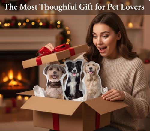 Custom Pet Photo Pillow - Personalized Die-Cut Shaped Pet Portrait