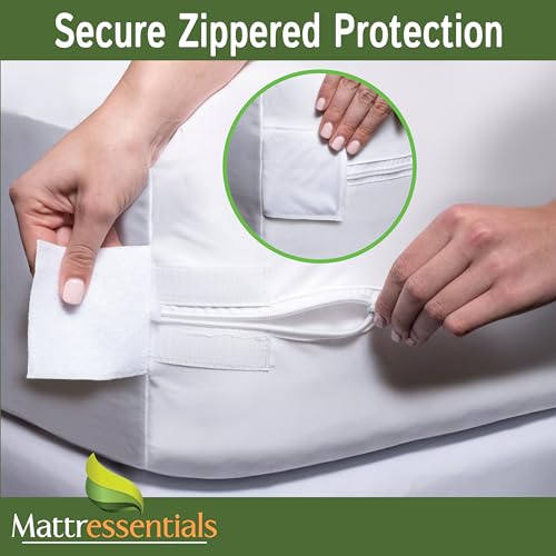 Queen Mattress Protector - Waterproof Hypoallergenic Zippered Encasement