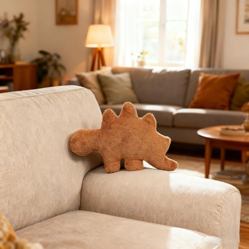 18-Inch Soft Dinosaur Nugget Plush Pillow - Cute Stuffed Dino Toy