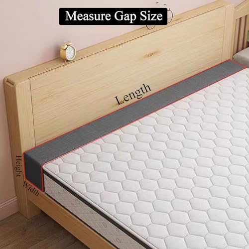 Bed Gap Filler for Headboard, Memory Foam Mattress Extender with Washable Cover