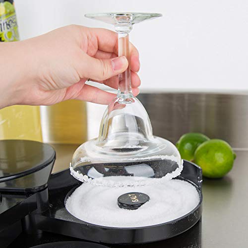 Black Plastic 2-Tier Bar Glass Rimmer for Cocktails & Drinks