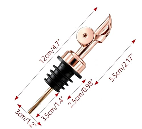 Rose Gold 2 Pack Olive Oil Dispenser Spouts Self-Closing Weighted Leak-Proof Kitchen