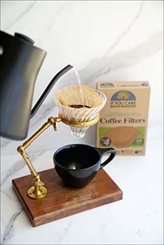 #4 Cone Unbleached Coffee Filters - Compostable Chlorine Free 100 Pack