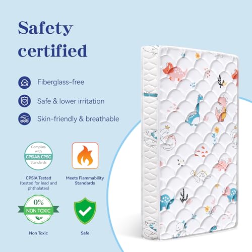 5-Inch Firm Foam Crib and Toddler Bed Mattress - Breathable Dual-Sided