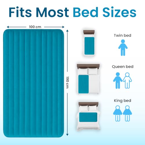 Cooling Mattress Pad for Twin Beds - 100% Cotton, Cools 7-12°F