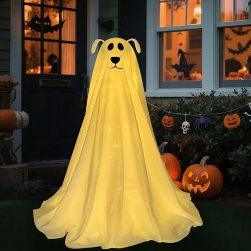 2.5ft Light Up Halloween Ghost Dog Decor - 3D Pop-Up Yard Display