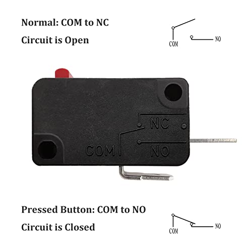Microwave Door Switch Set, 16A 125VAC KW3AT-16, 2 Normally Open & 1 Normally Closed