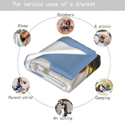 MIEPOS 60x80in Cute Angel Throw Blanket - Ultra Soft Cozy Flannel Gift for Kids & Girls