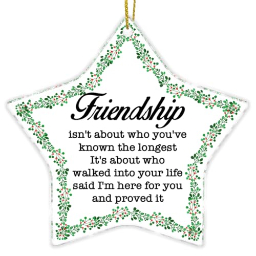 Mukjyuyi Friendship Ornament - Bestie BFF Soul Sister Acrylic Christmas Keepsake - Friend 3
