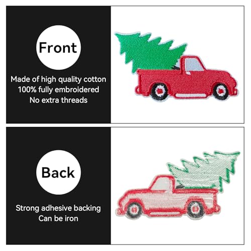 Harsgs 10pcs Christmas Iron-On Patches for Clothes - Holiday Decor Assorted Pack
