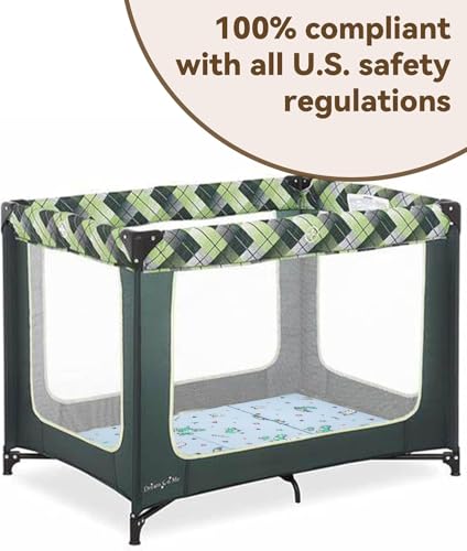 Pack and Play Mattress 38" x 26" - Tri-Fold Breathable Playpen Foam Mattress