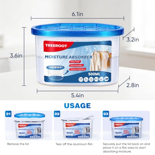 16 Pack Moisture Absorber Buckets for Closet and Wardrobe, 10.6 oz
