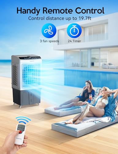 35-Inch Evaporative Air Cooler 9.2-Gallon Swamp Cooler with Remote