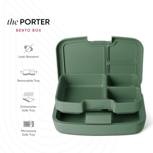 Kids Bento Lunch Box with 3 Compartments - Leak-Resistant Food Container